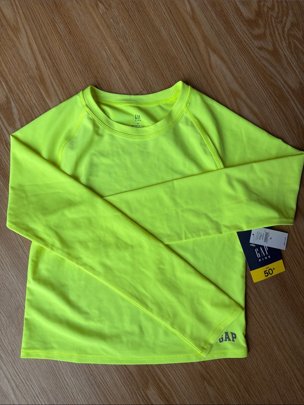 GAP Kids Neon Yellow Long Sleeve Swim Rashguard
